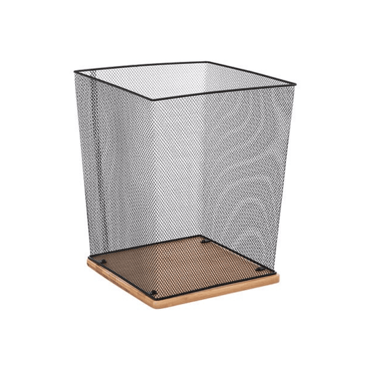 Alpha 55 Corbeille de Bureau Havi en Métal et Bambou