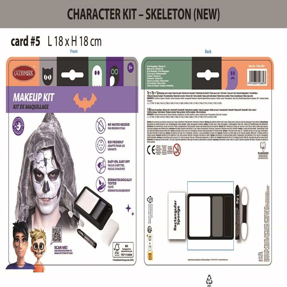 Alpha 55 cosmétique make-up Kit de maquillage squelette