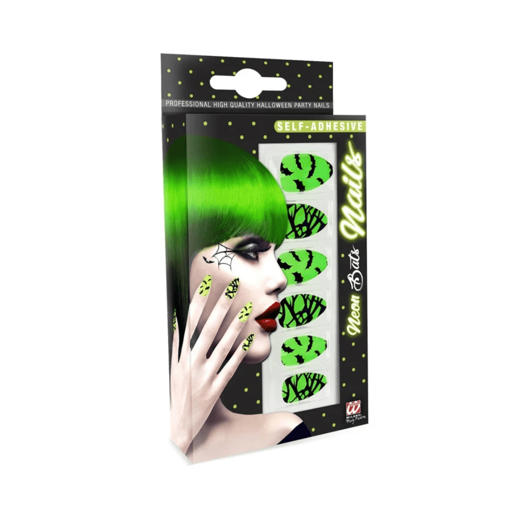 Alpha 55 cosmétique make-up Lot de 12 Faux Ongles Adhésifs Chauve Souris