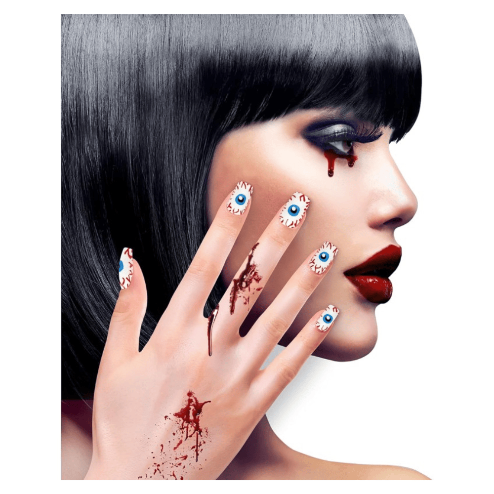 Alpha 55 cosmétique make-up Set de 12 Faux Ongles Adhésifs Yeux – Halloween