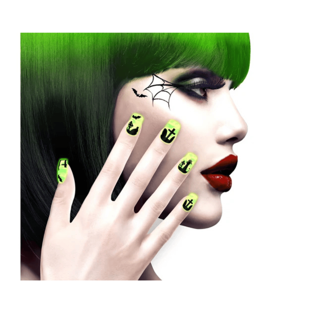 Alpha 55 cosmétique make-up Set de 12 Faux Ongles Maison Hantée – Halloween