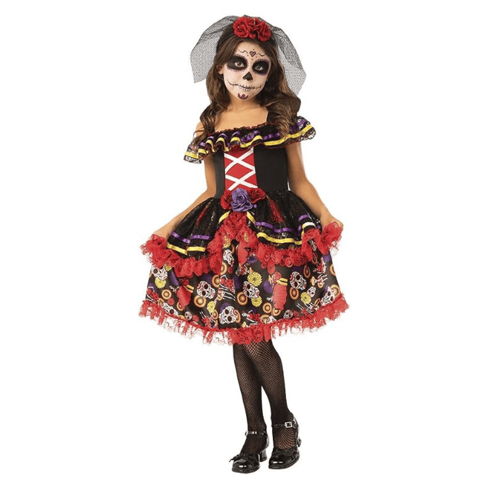 Alpha 55 Costume Catrinita Jour des Morts Fille – Déguisement Enfant