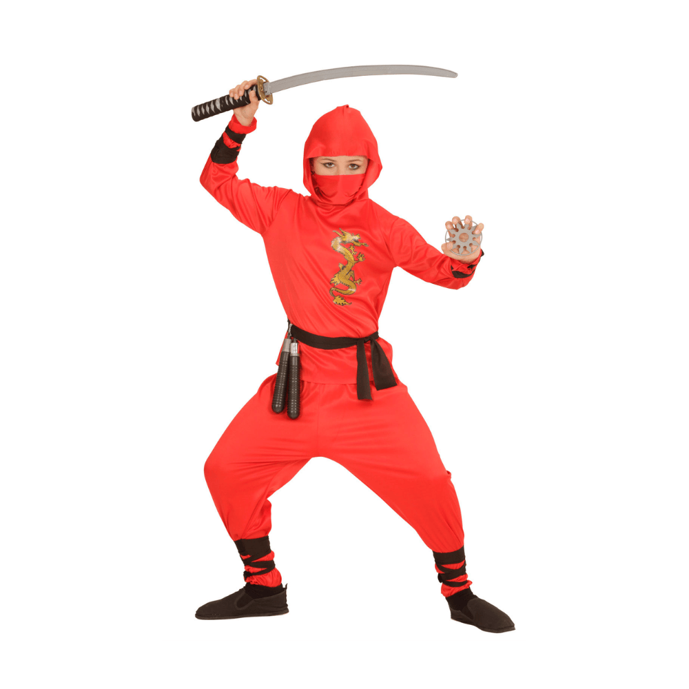 Alpha 55 Costume Enfant Garçon Ninja Dragon Rouge 5-7 Ans