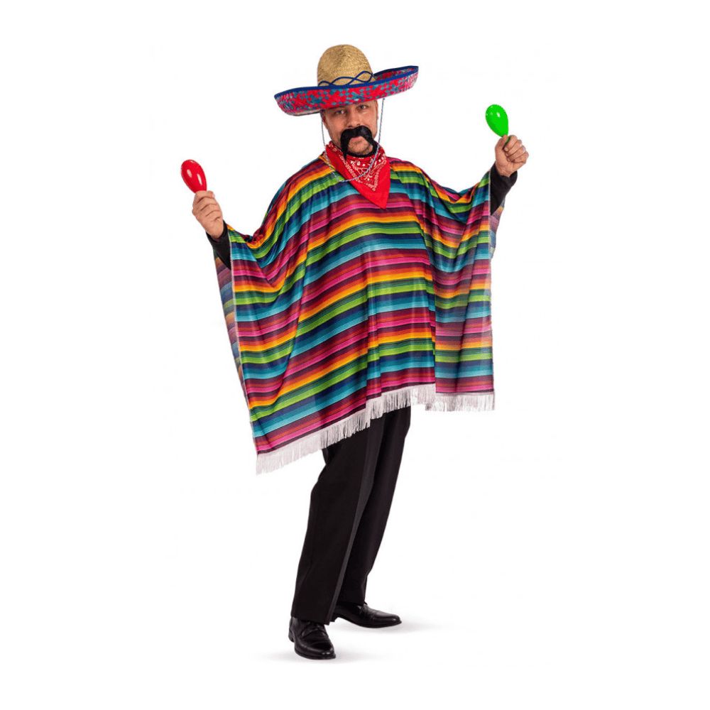 Alpha 55 Costume Mexicain Homme avec Poncho – Déguisement Adulte