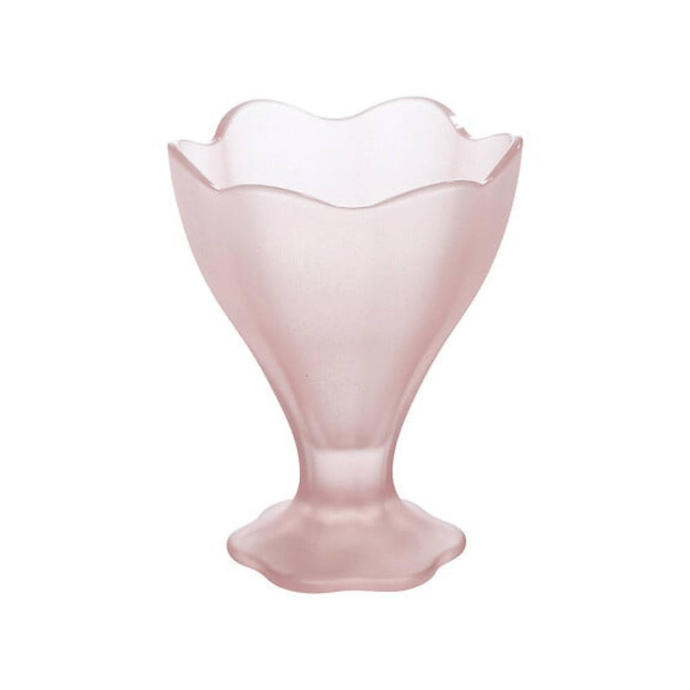 Alpha 55 Coupe à glace Fleur de Rose en verre élégant