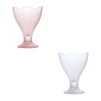 Alpha 55 Coupe à glace Fleur de Rose en verre élégant