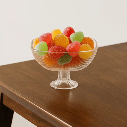 Alpha 55 Coupe en verre carrée sur pied – Élégante & moderne