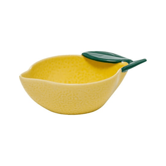 Alpha 55 Coupelle citrons en céramique jaune décorative