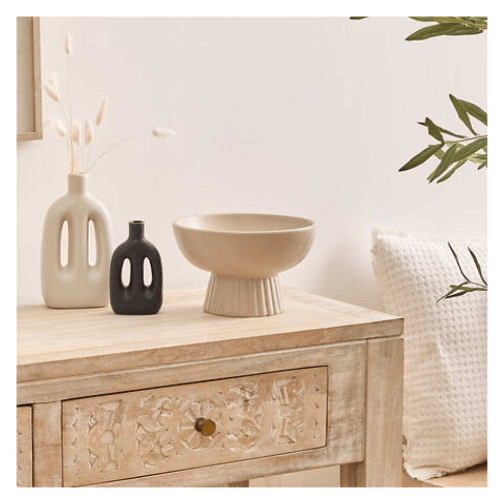 Alpha 55 Coupelle Déco Chaya Ø 22 cm en Céramique Beige