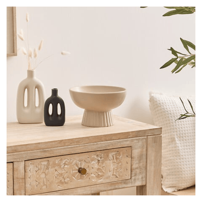 Alpha 55 Coupelle Déco Chaya Ø 22 cm en Céramique Beige