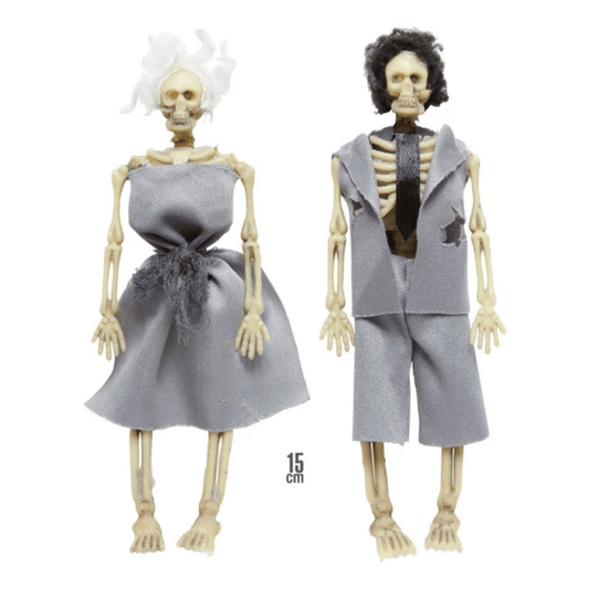 Alpha 55 Couple de Squelettes Habillés 15 cm Halloween