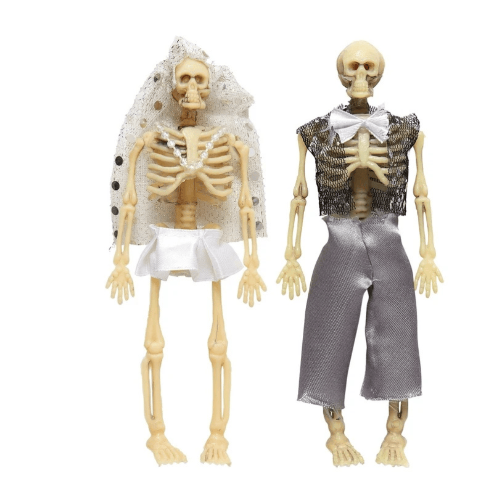 Alpha 55 Couple de Squelettes Mariés 15 cm Décoration Halloween