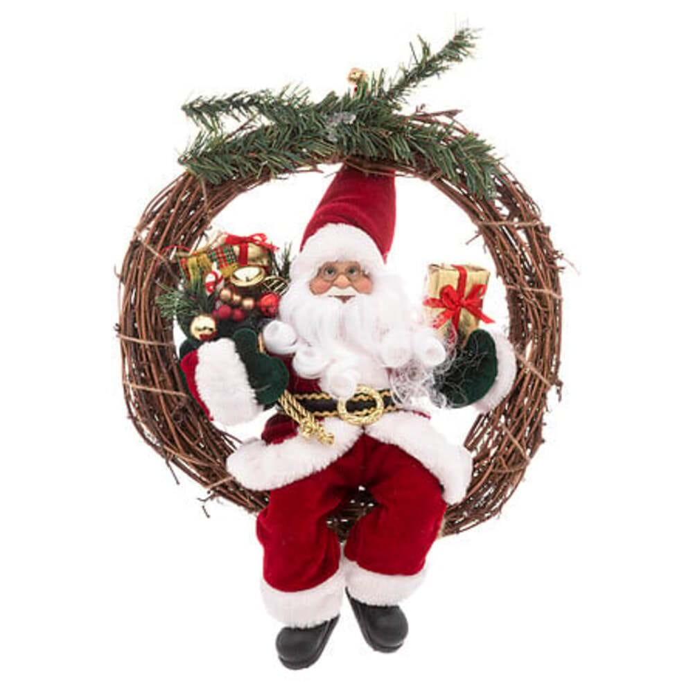 Alpha 55 Couronne avec Père Noël traditionnel en velours