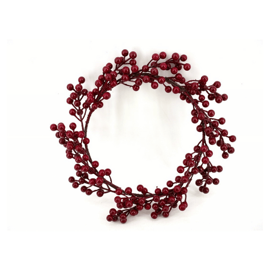 Alpha 55 Couronne de baies rouges – Décoration de Noël naturelle
