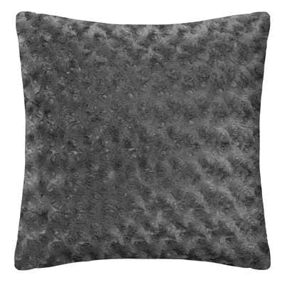 Alpha 55 Coussin 45x45 cm fourrure bouclée gris foncé