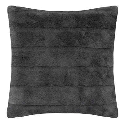 Alpha 55 Coussin 45x45 cm fourrure manoir gris foncé