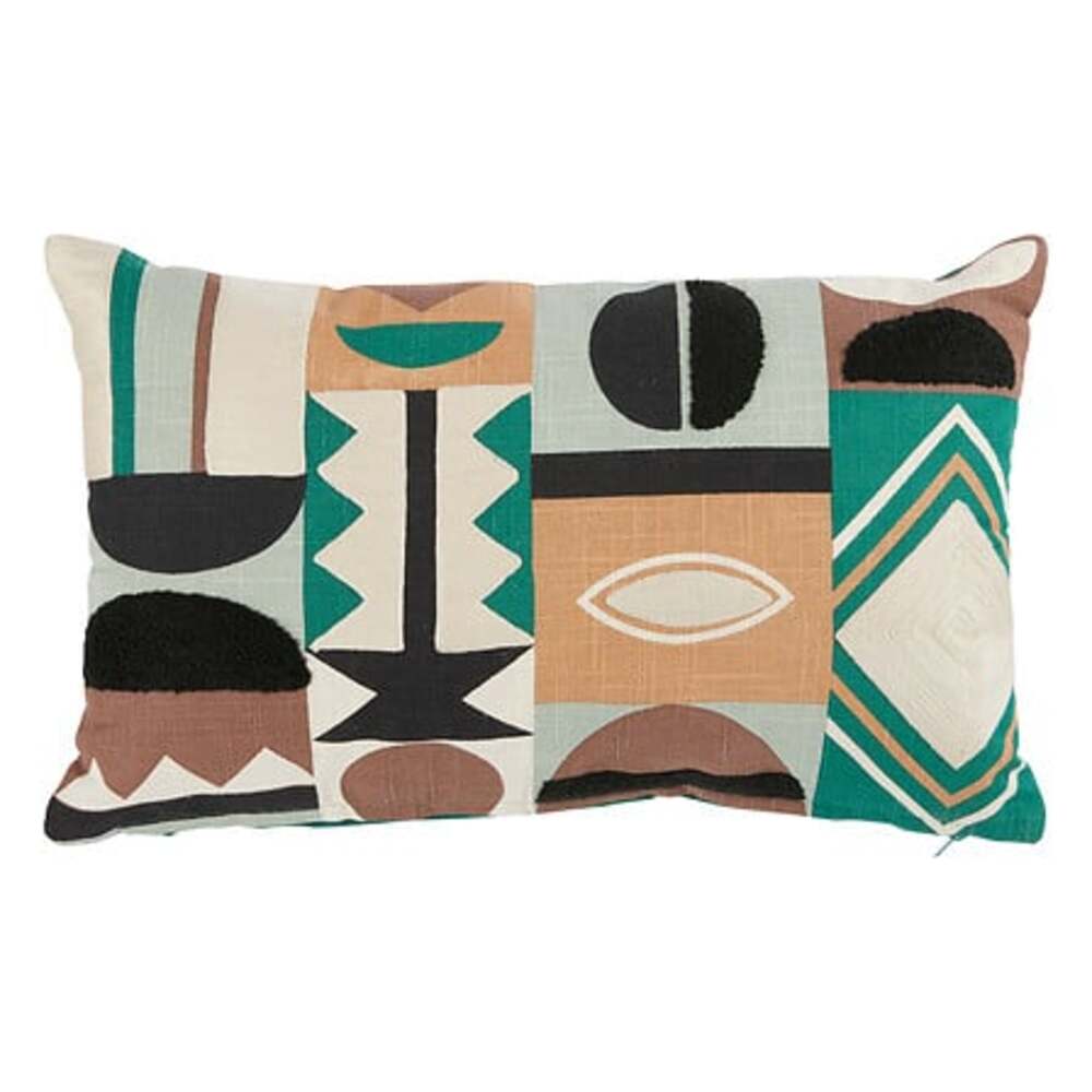 Alpha 55 Coussin brodé imprimé "malakite"