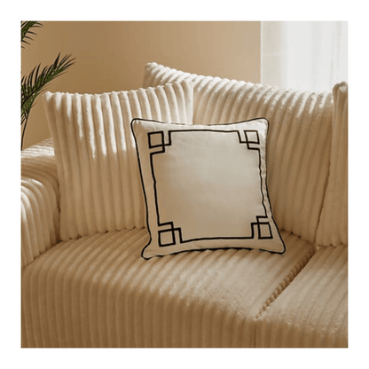 Alpha 55 Coussin Brodé The Palm Resort 40 x 40 cm Blanc