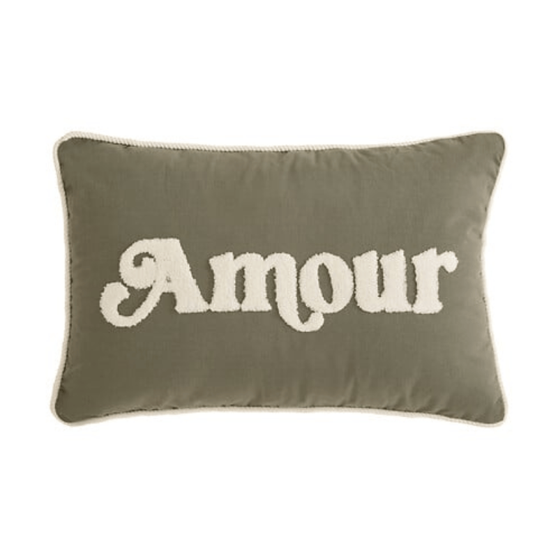 Alpha 55 Coussin Broderie Chéri Kaki