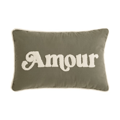 Alpha 55 Coussin Broderie Chéri Kaki