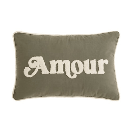 Alpha 55 Coussin Broderie Chéri Kaki