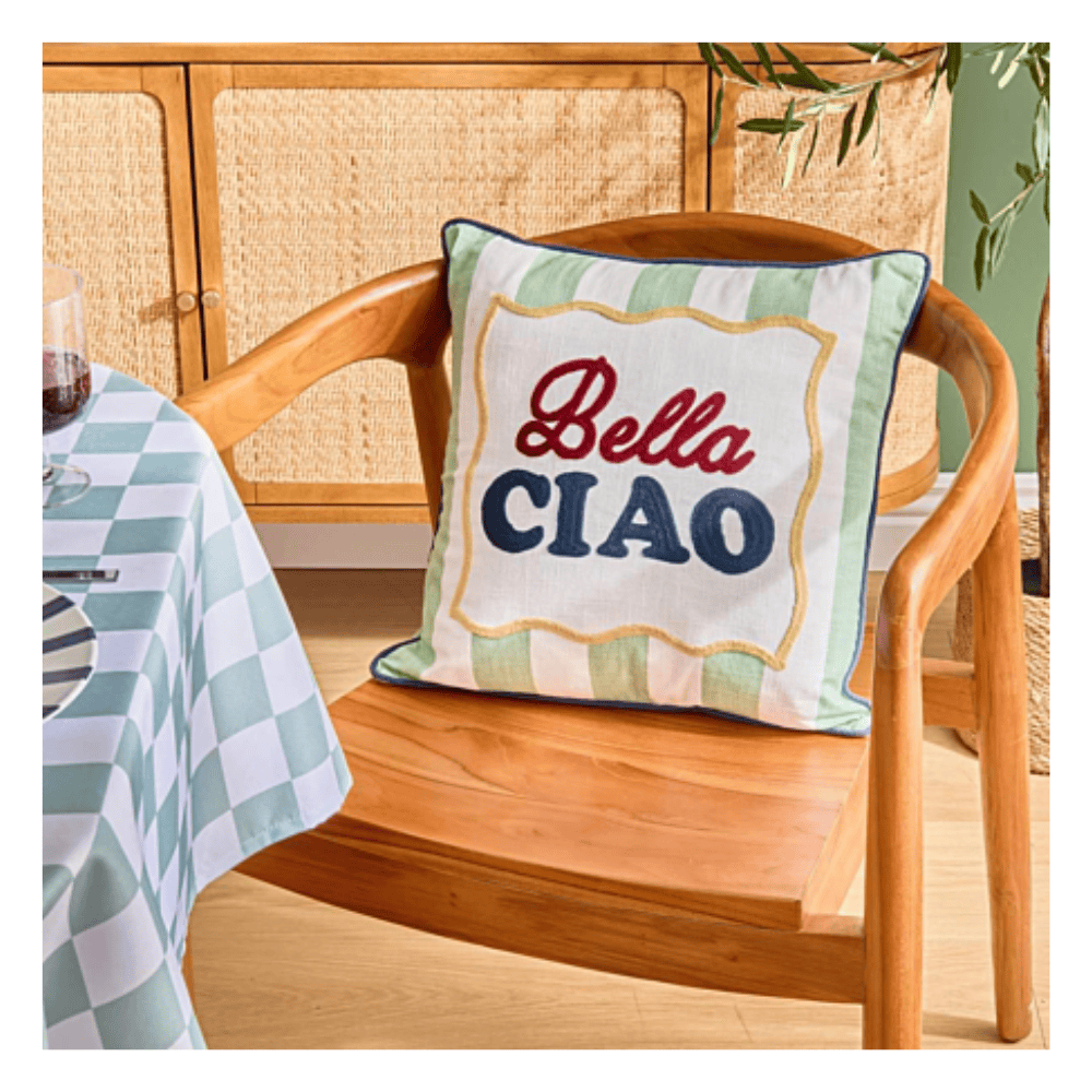 Alpha 55 Coussin Della Rayé Céladon Élégant