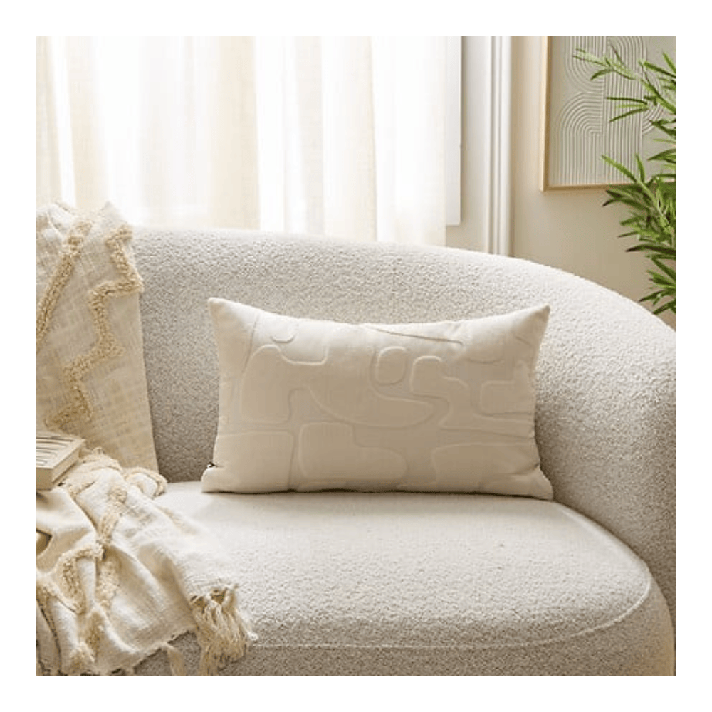 Alpha 55 Coussin Delor 30 x 50 cm Blanc