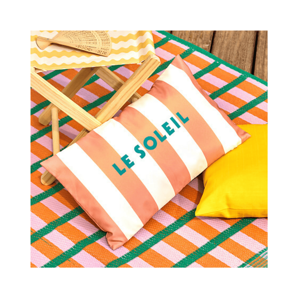 Alpha 55 Coussin extérieur Poolside rayé terracotta