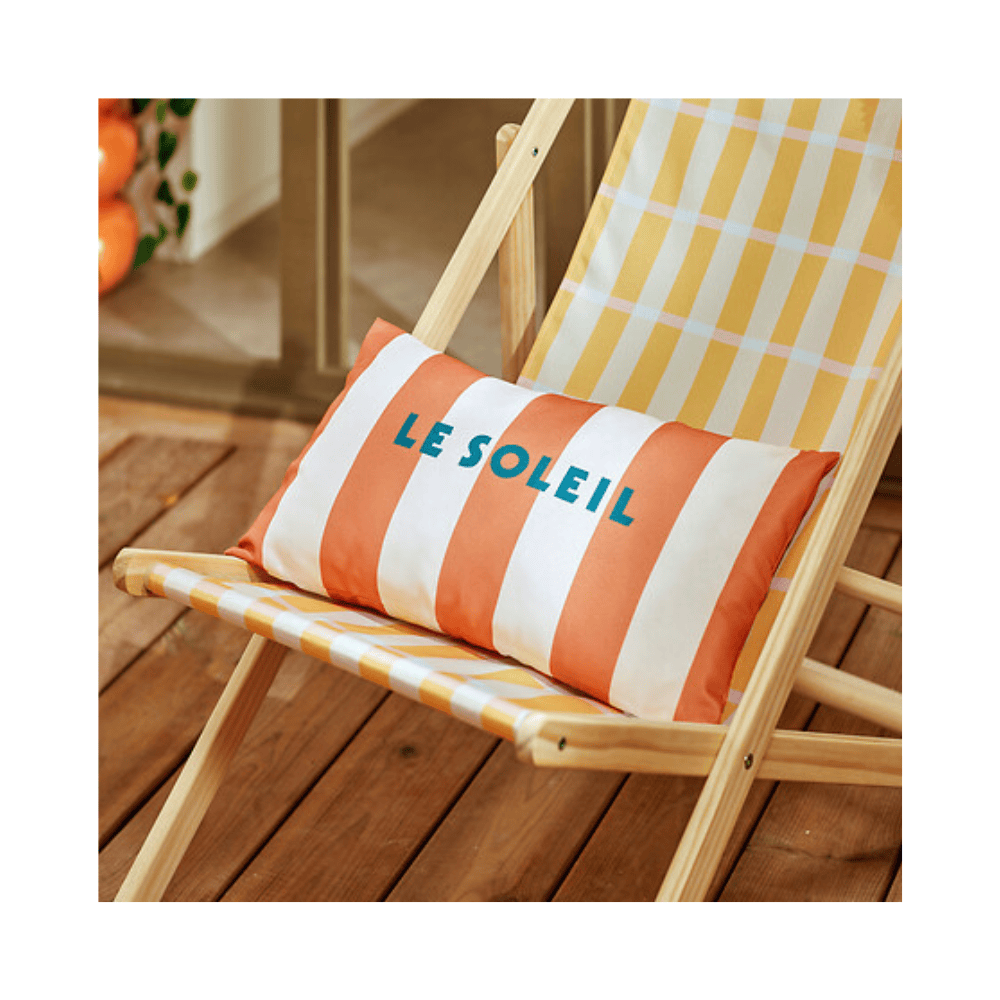 Alpha 55 Coussin extérieur Poolside rayé terracotta