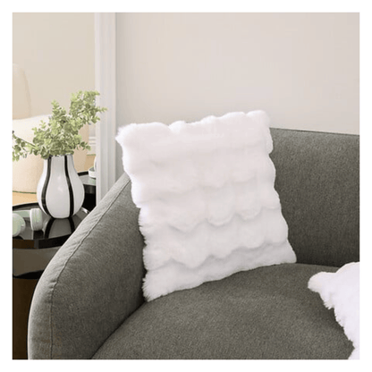 Alpha 55 Coussin Fourrure 3D Zephy 45 x 45 cm Blanc