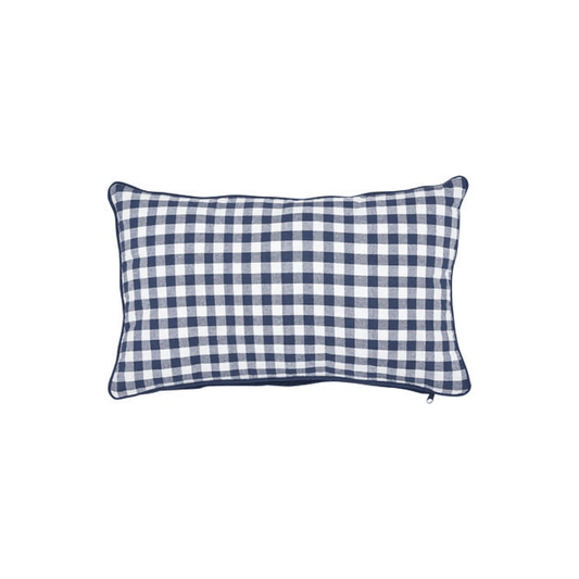 Alpha 55 Coussin Groove vichy bleu décoratif