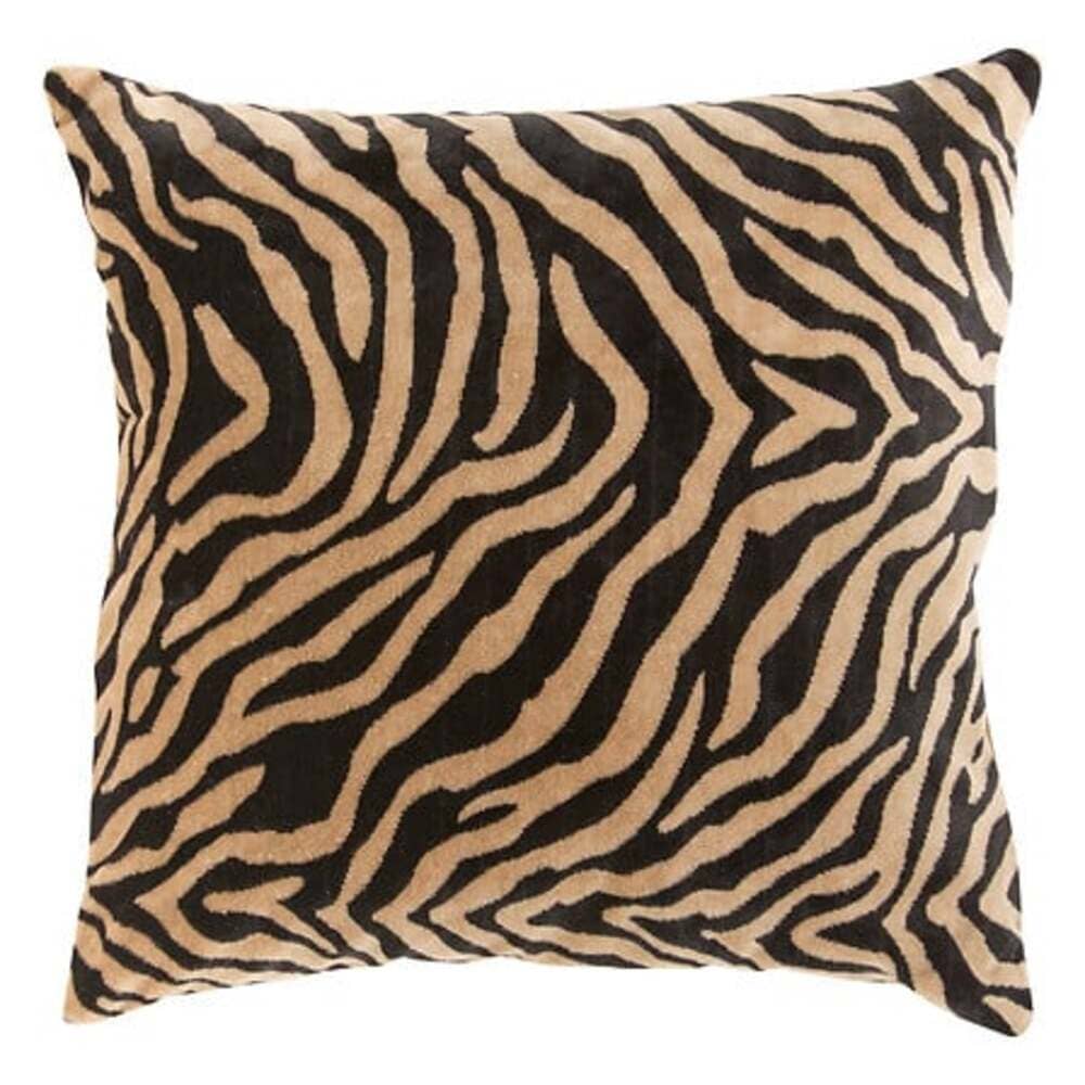 Alpha 55 Coussin Lynra velours jacquard motif tigre