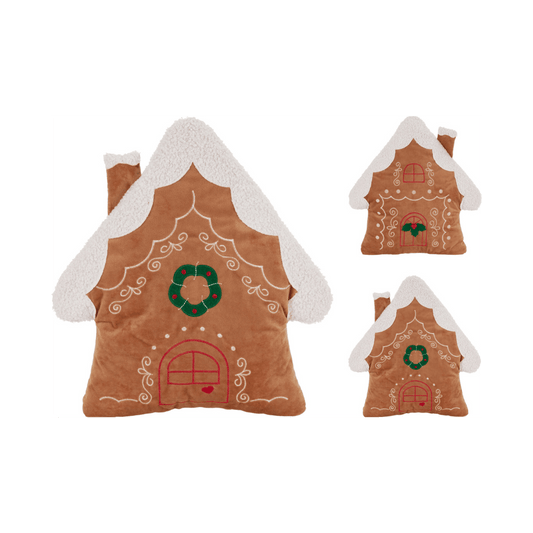 Alpha 55 Coussin Maison Pain d’Épice – Déco Douce & Festive