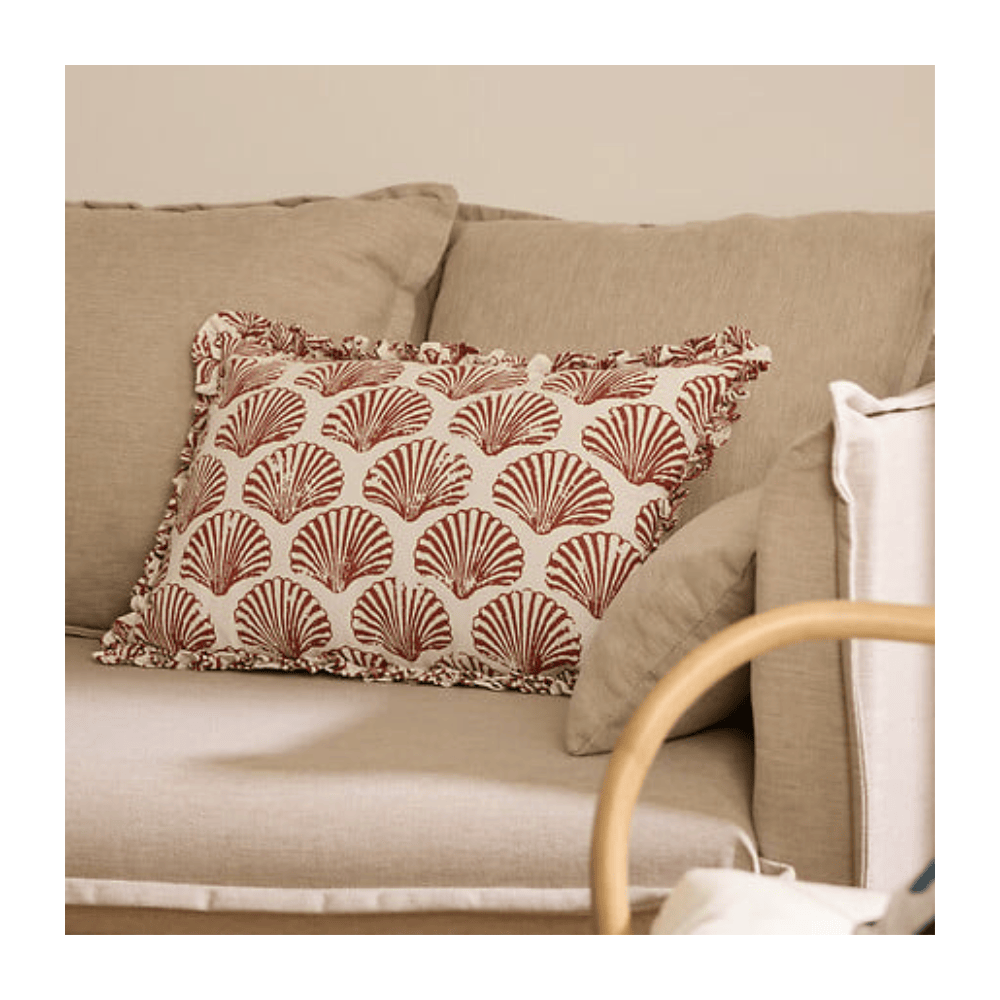 Alpha 55 Coussin Océania terracotta imprimé décoratif