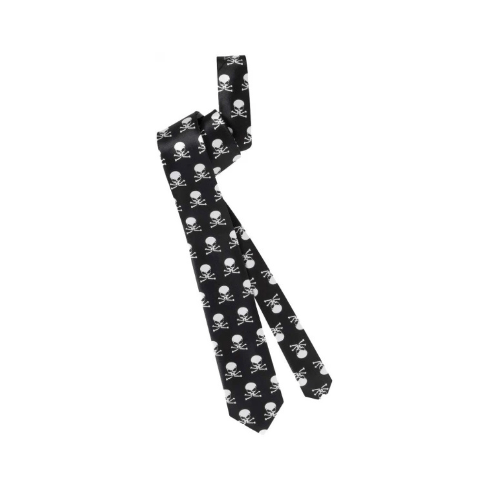 Alpha 55 Cravate Imprimée Crânes Accessoire Halloween