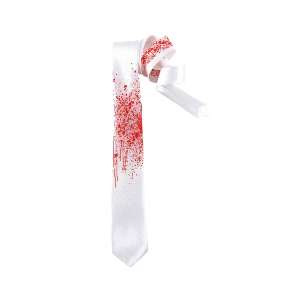 Alpha 55 Cravate Imprimée Sang Accessoire Halloween