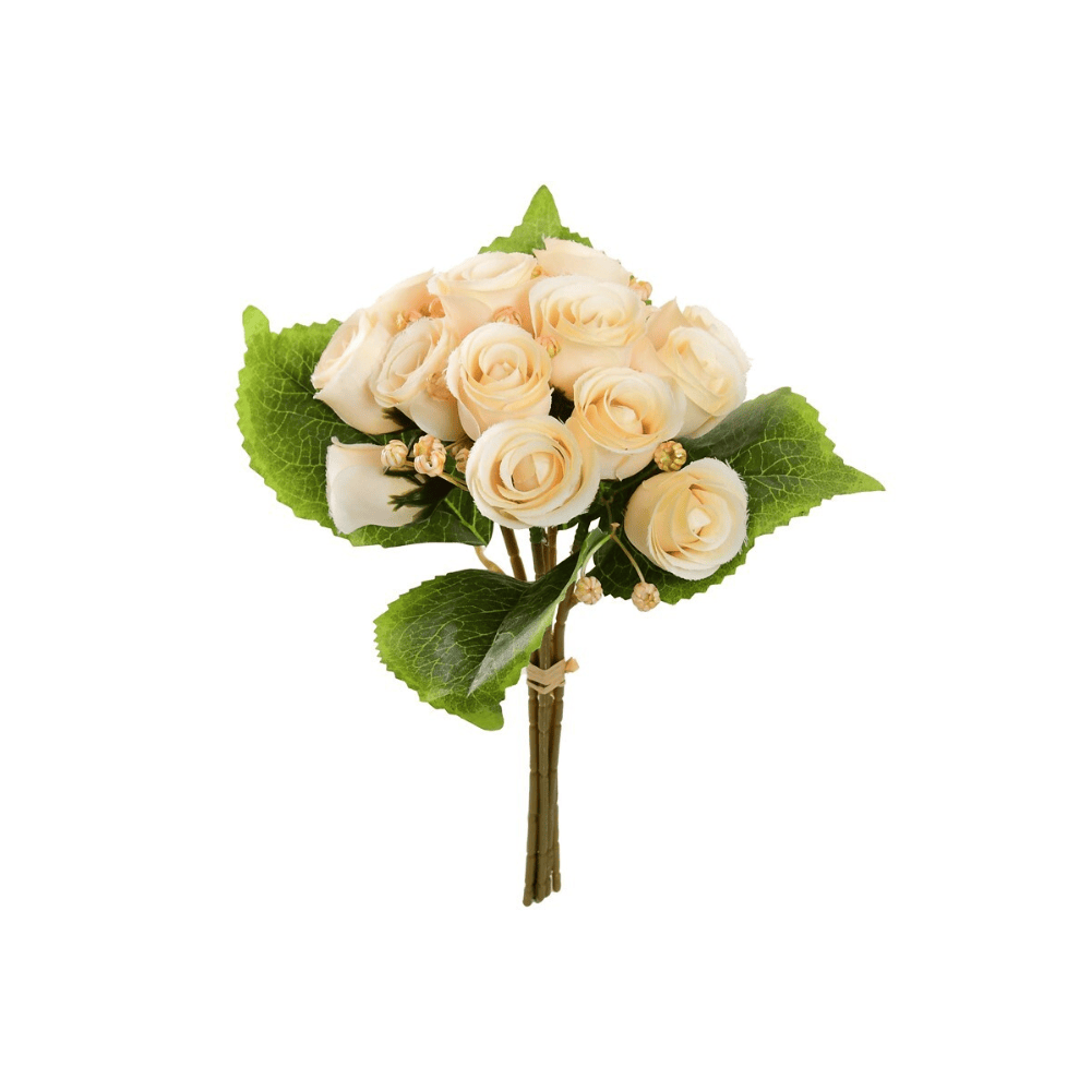 Alpha 55 Crème Bouquet de 5 roses décoratives élégantes