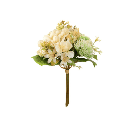 Alpha 55 Crème Bouquet de 6 hortensias décoratifs élégants