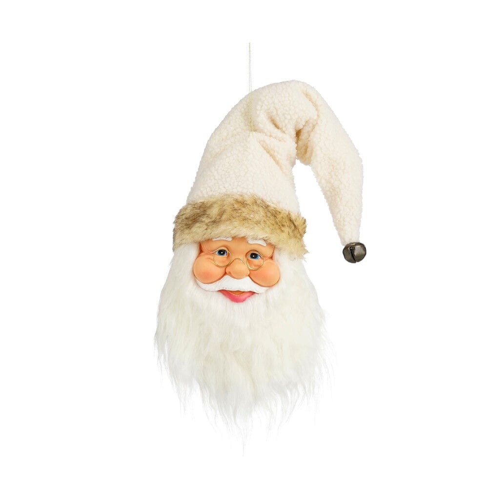 Alpha 55 Crème Tête de Père Noël décorative – Esprit festif et chaleureux