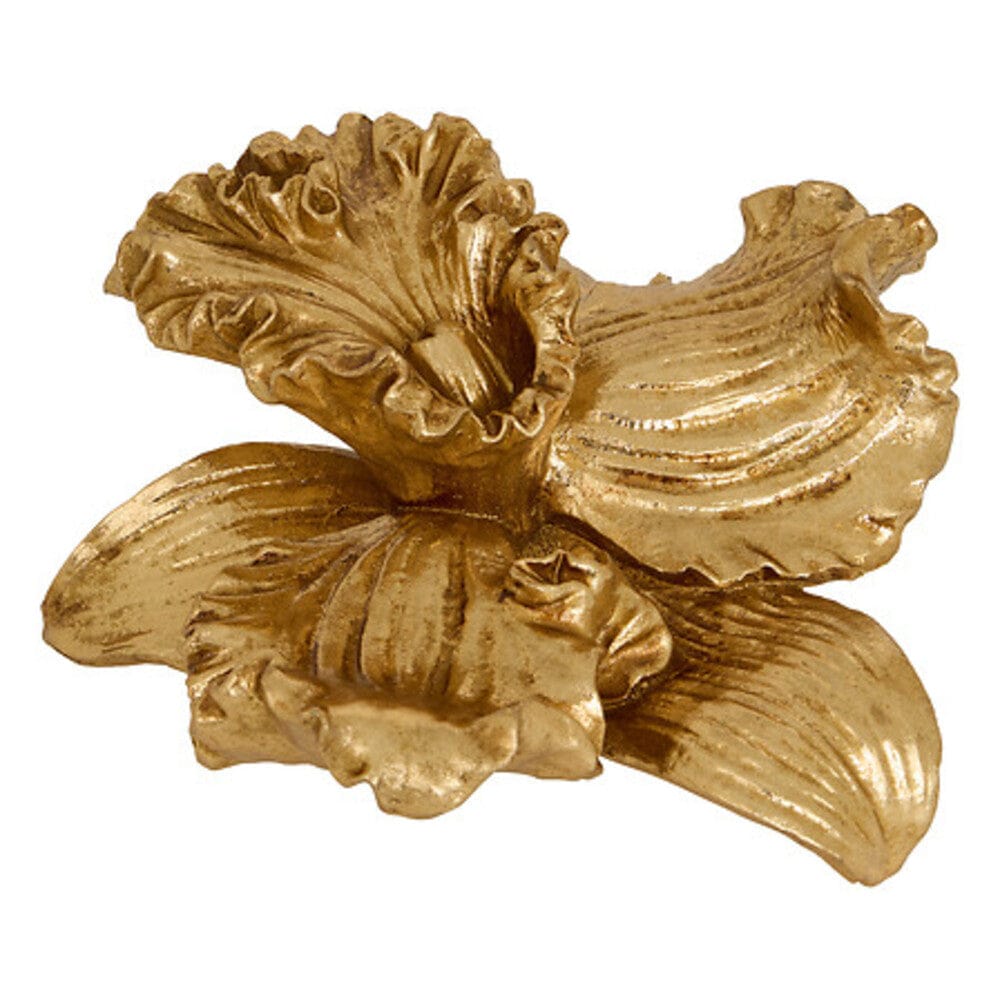 Alpha 55 Déco à poser fleur Belli céramique dorée – Élégante
