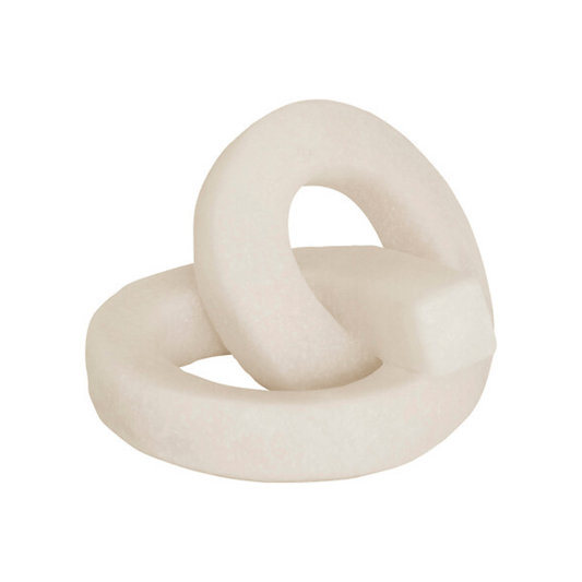 Alpha 55 Déco à Poser Louan 20 cm en Résine Blanche