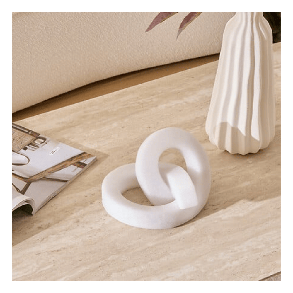 Alpha 55 Déco à Poser Louan 20 cm en Résine Blanche