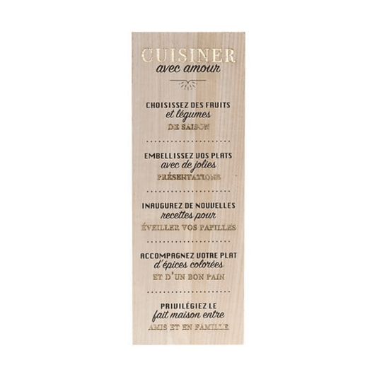 Alpha 55 Déco murale Louison en bois naturel