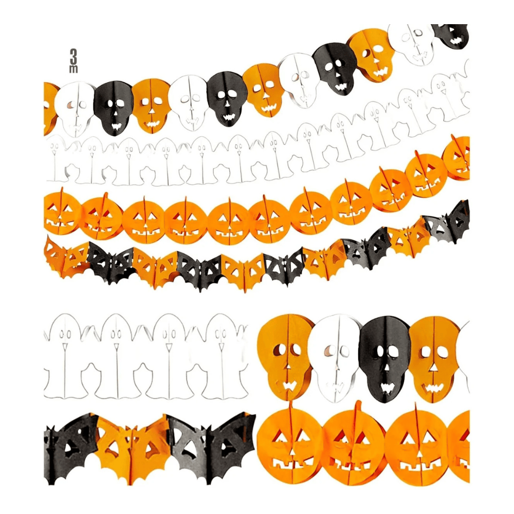 Alpha 55 décoration à suspendre Guirlande Papier Têtes 3 m – Halloween