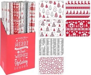 Noël, déco : Papier cadeau imprimé, 6 modèles assortis 70 x 200 cm