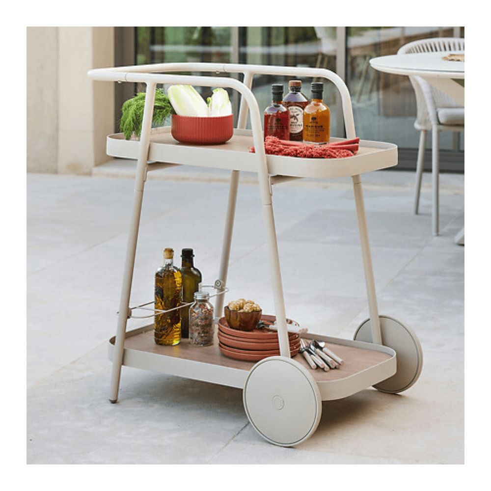Alpha 55 Desserte Easiness en aluminium argile avec roues