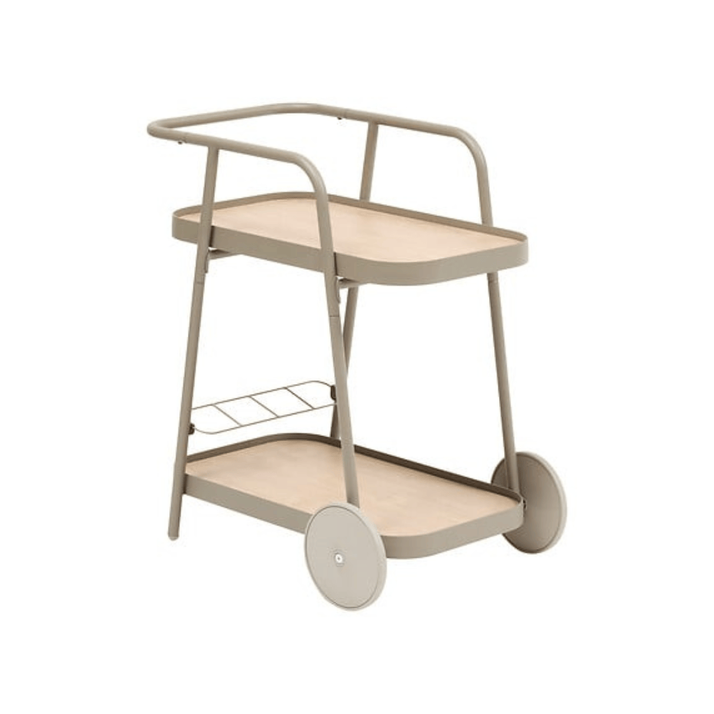 Alpha 55 Desserte Easiness en aluminium café avec roues