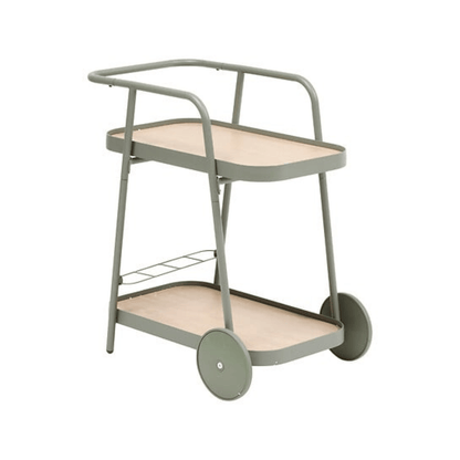 Alpha 55 Desserte Easiness en aluminium laurier avec roues