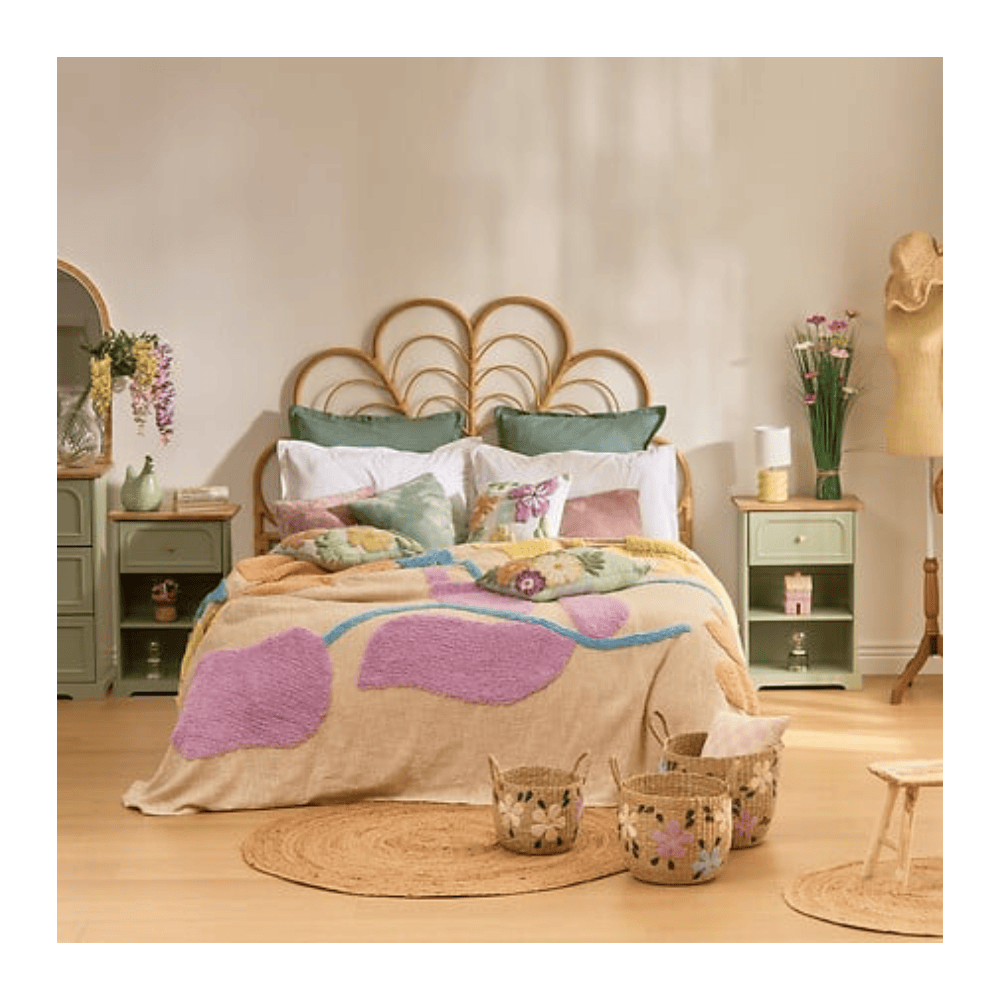 Alpha 55 Dessus de lit fleur sauvage élégant