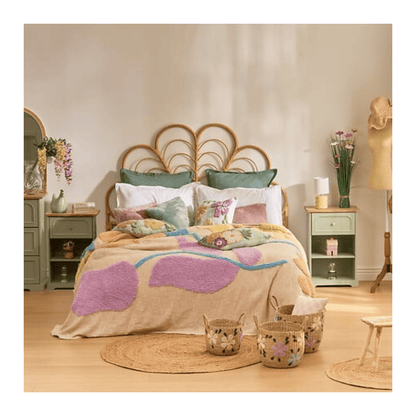 Alpha 55 Dessus de lit fleur sauvage élégant